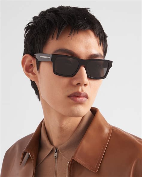 prada spr 2ac181|Slate Gray Lenses Sunglasses With Iconic Metal Plaque .